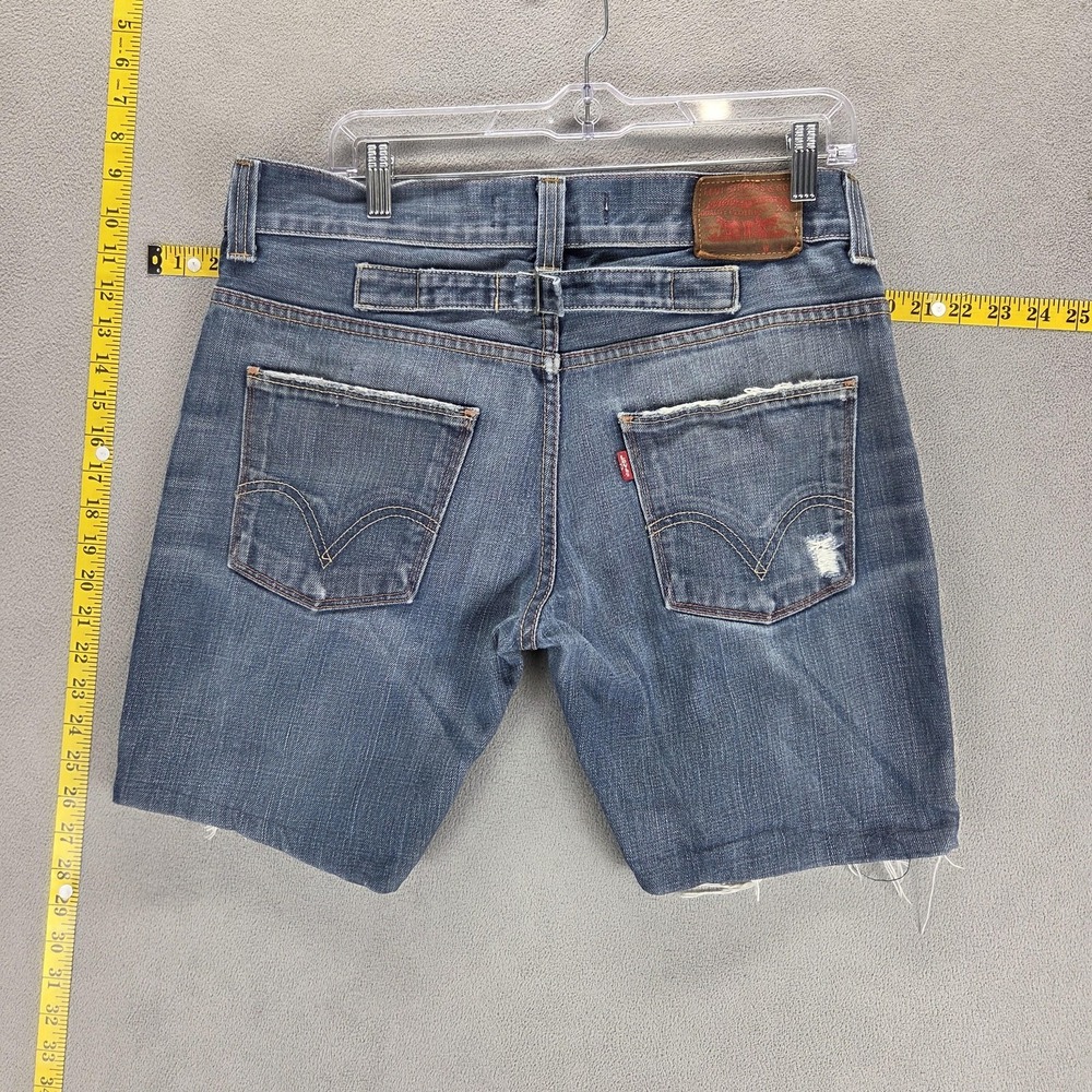 Vintage Levis 511 Shorts Mens 34 Blue Slim Engineered Buckle Back Jort 8" Inseam